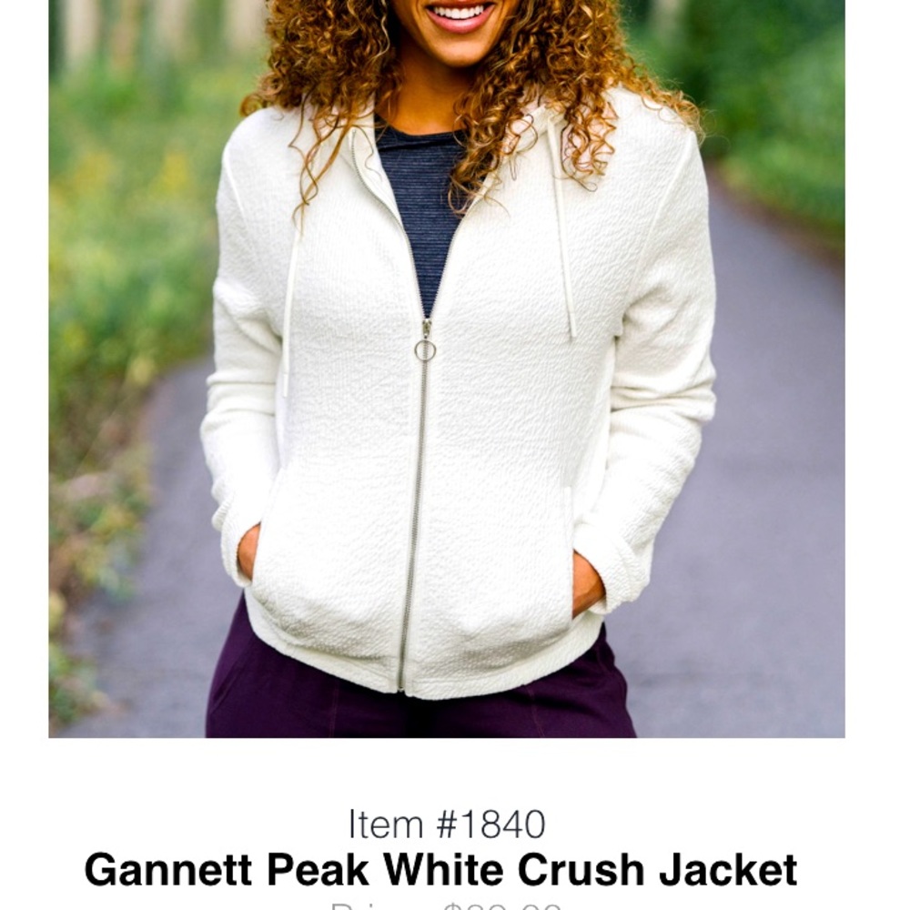 Zyia Gannett Peak White Crush Jacket size Small